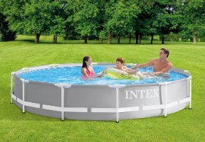 בריכת עמודים עגולה | 366X76סמ| מקט 26710 |Prism Frame| INTEX | קפיץ קפוץ