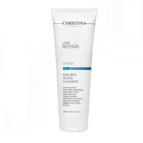 סבון חומצות לניקוי פנים יסודי ועמוק - Christina Line Repair Hydra AHA-BHA Active Cleanser