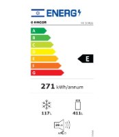 מקרר מקפיא עליון אמקור נירוסטה מדגם Amcor HR-574 SS