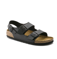 BIRKENSTOCK MILANO BLACK בירקנשטוק סנדלי יוניסקס שחור