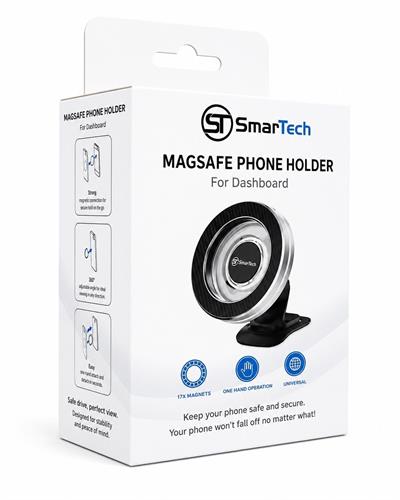 מעמד מגסייף לדשבורד SmarTech M100 - עם 17 מגנטי N52 לאחיזה חזקה במיוחד