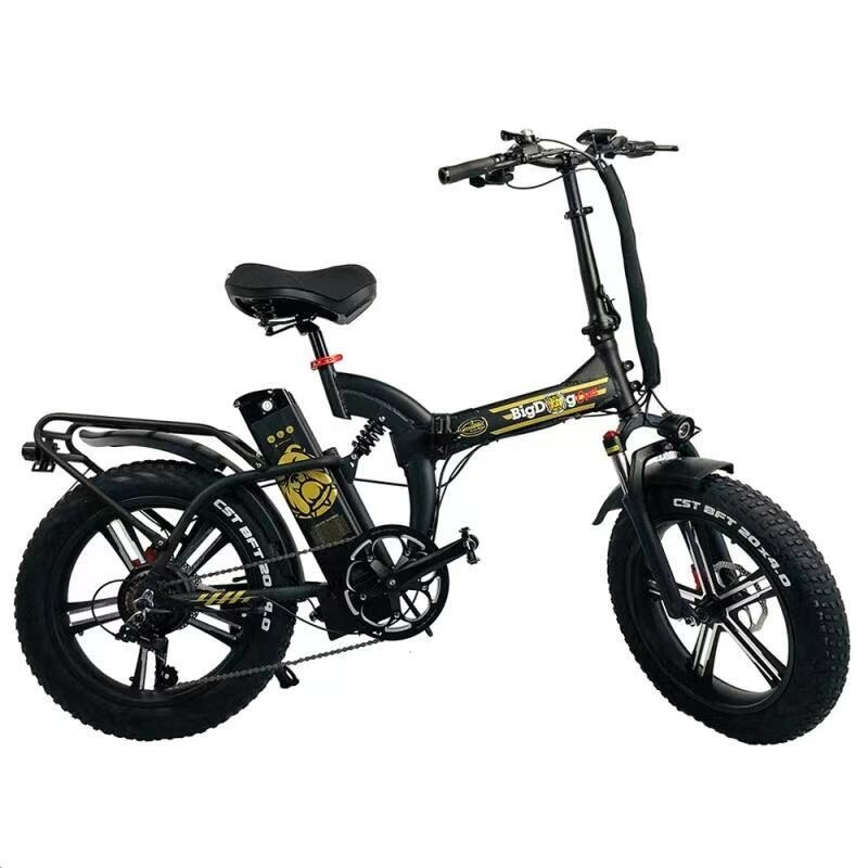 אופניים חשמליים דגם ביג דוג קרוס עם שיכוך מלא של חברת גרין בייק (BIG DOG CROSS)