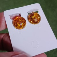 עגילי קליפס מנצנצים במיוחד בעבודת יד