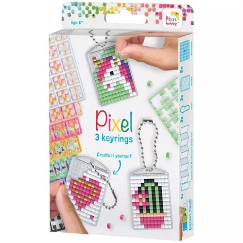 קיט 3 מחזיקי מפתחות חמודים | פיקסל הובי