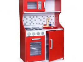ויגה - מטבח משחק מודרני מעץ אדום 50379 VIGA