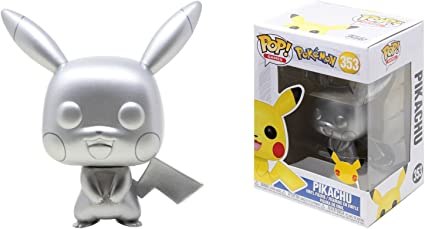 בובת פופ #353 Funko Pop! Games: Pokemon - Pikachu (Silver Metallic)