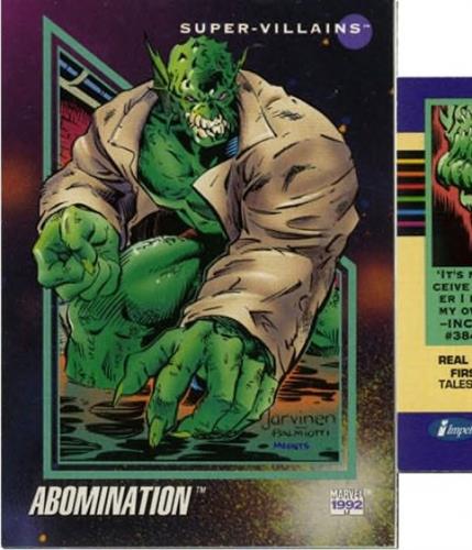 קלף בודד מארוול marvel - abomination - Universe Series 3 - 101