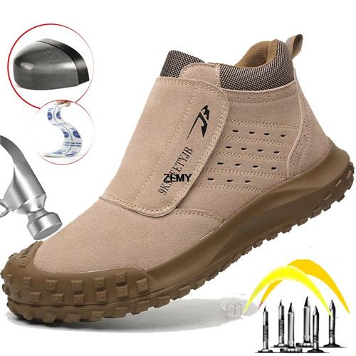 נעלי עבודה נוחות בטיחות עם כיפת פלדה להגנה Wshoes
