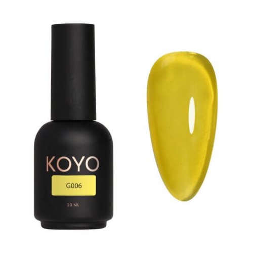 לק ג'ל KOYO גוון G006 – אפקט זכוכית חצי שקוף