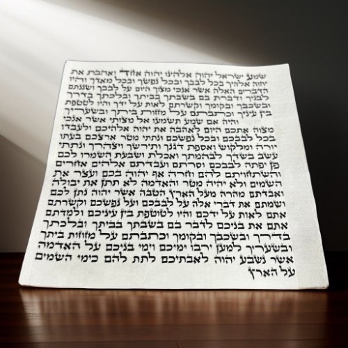 קלף מזוזה מהודר - 15 ס"מ, ספרדי