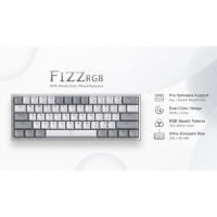 מקלדת גיימינג מכאנית Redragon FIZZ K617 60 White & Gray Small Mechanical keyboard