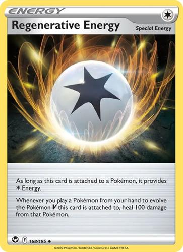 קלף בודד single פוקימון - regenerative energy - Silver Tempest - 168/195