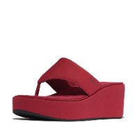 כפכף פלטפורמה אדום כהה שחור פיטפלופ FITFLOP