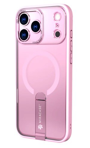 קייס לטלפון נייד מירקייס דגם Mirastand עבור iPhone 17 Pro Max ורוד