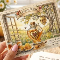 ברכה מתוקה לראש השנה עם לב