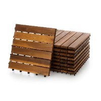 מארז 9 יח' אריחי דק 30*30 ס"מ 6 ישרים עץ Acacia חום בהיר
