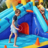 מתנפח מים עם מגלשה דו מסלולית נחש W83050 מבית Doctor Dolphin