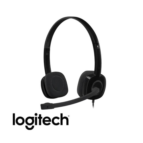 אוזניות Logitech H151 עם מיקרופון וחיבור 3.5 מ"מ