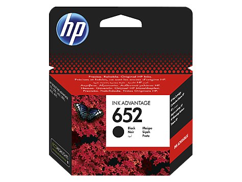 ראש דיו מקורי HP 652 - שחור