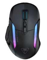עכבר גיימינג אלחוטי Turtle Beach Kone II Air – מבט מלמעלה על עכבר שחור עם תאורת RGB בצדדים וגלגלת