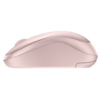 עכבר אלחוטי צבע ורוד Logitech M240 Silent Bluetooth – מציג את העכבר הוורוד במבט צד על רקע לבן