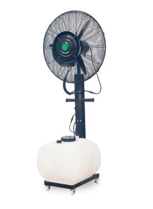 מאוורר מערפל מים מקצועי 30″ KR‑30W‑PRO – קירור טבעי בעזרת ערפול, מיכל 60 ליטר, נייד ועמיד