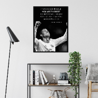 "The Best" תמונת קנבס של אגדת הכדורגל כריסטיאנו רונאלדו וציטוט משפט השראה שלו