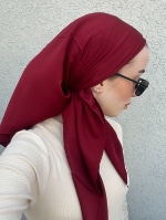 מטפחת סאטן משי בורדו