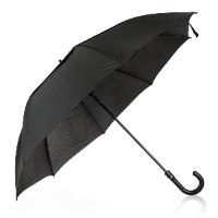 מטריה שחורה בד כפול 100 סמ