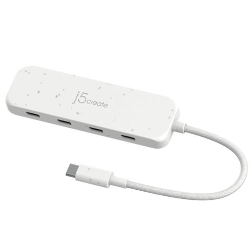 רכזת j5create USB-C 3.2 עם 4 יציאות במהירות 10Gbps