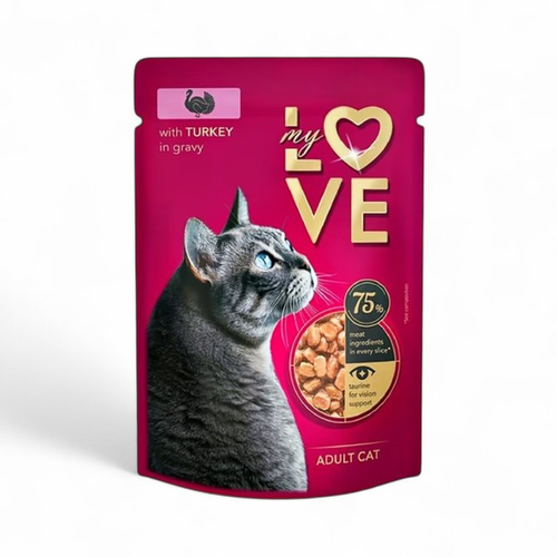My Love חתולים - פאוץ' הודו ברוטב 85 גר'