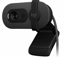 מצלמת רשת עם מיקרופון Logitech Brio 105 Full HD 1080p Graphite – מצלמה שחורה על מעמד