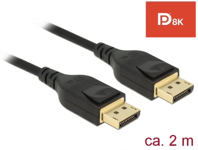כבל מסך Delock Certified DisplayPort 1.4 cable 8K 60 Hz 2 m