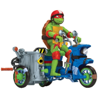 צבי הנינג'ה סרט דמות + רכב מעורב - Turtles Battle Cycle With Raphael