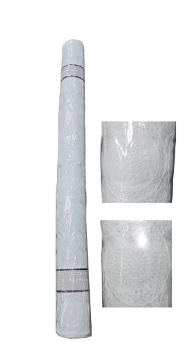 גליל תחרה 2 דנטל פרח גדול לבן  1.4×20 מטר.