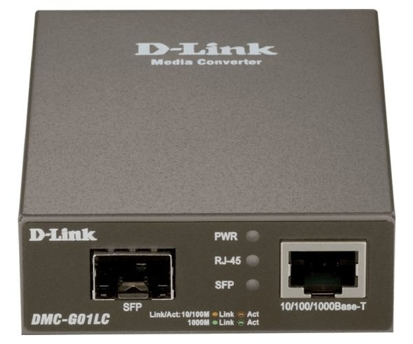 ממיר חיבור רשת אופטי D-Link Gigabit Media Converter DMC-G01LC