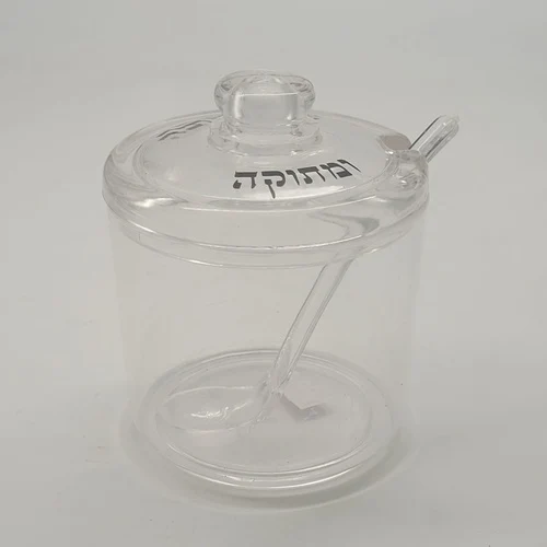 כלי דבש פלסטיק שקוף