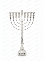 חנוכיה טבולה בכסף - ענק - דגם אדמור - מורשת