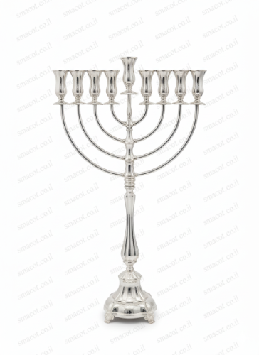 חנוכיה טבולה בכסף - ענק - דגם אדמור - מורשת