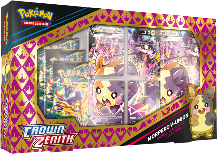 קלפי פוקימון מארז פרימיום קראון זינית' Pokémon TCG: Crown Zenith Morpeko V Union Premium Box