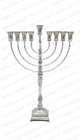 חנוכיה מכסף טהור - ליבני ריקוע M2