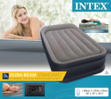 מזרן מתנפח יחיד עם כרית מובנית Dura-Beam Plus ‎191×99×42‎ ס״מ | INTEX | מק״ט ‎64132‎ | קפיץ קפוץ