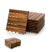 מארז 9 יח' אריחי דק 30*30 ס"מ 6 ישרים עץ Acacia חום בהיר