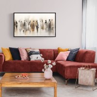 "שיק פריזאי" תמונת קנבס יפייפיה של צללי דמויות בשיק אירופאי ישן | הדפס ציור לסלון או לחדר שינה