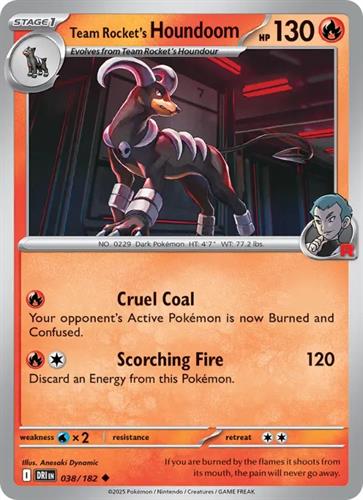 קלף בודד single פוקימון - team rocket's houdoom - Destined Rivals - 038/182