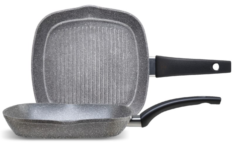 מחבת סטייקים 28 ס"מ עם ציפוי טיטניום NON-STICK תוצרת איטליה