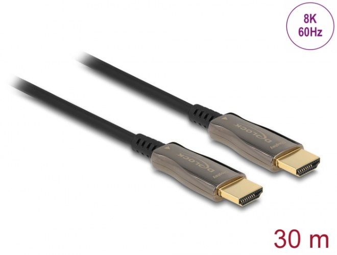 כבל מסך אקטיבי Delock Active Optical Cable HDMI 8K 60 Hz 30 m