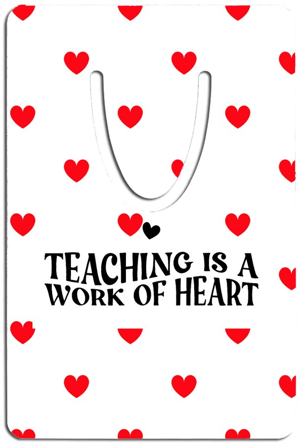 סימניית מתכת- מתנה למורה- Teacher is a work of heart