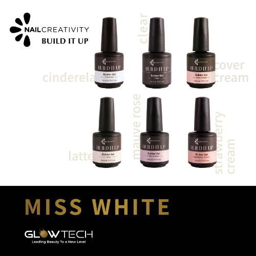 סדרת ג’ל בנייה 6 בקבוקים build it up nail creativity- Miss White