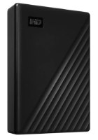 כונן קשיח חיצוני צבע שחור Western Digital My Passport 4TB – פריט בודד עם לוגו WD ופסים אלכסוניים